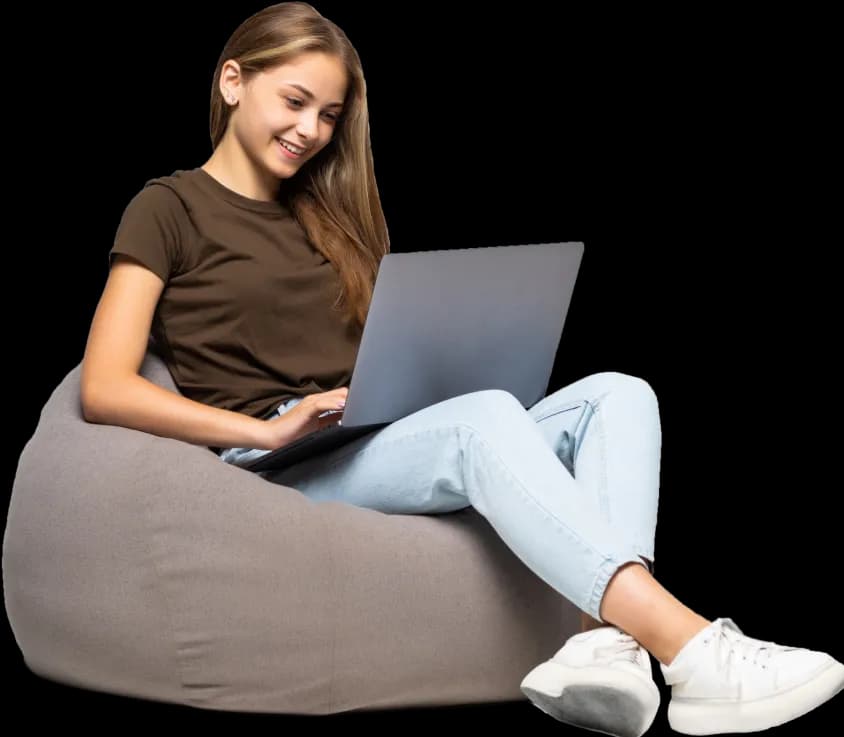 Girl with laptop